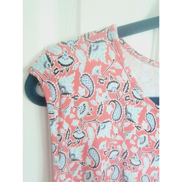 J. Jill Wearever XL Tank‎ Top Red Blue Stretch Sleeveless Paisley Floral Stretch - Picture 5 of 6